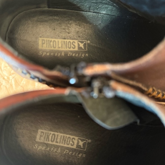 Pikolinos Spanish Design vintage leather side zip shoes, 39.  EUC dark brown, - Picture 2 of 11